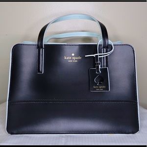 Kate spade black and teal bucket bag